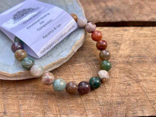 Ocean Jasper Tumbled Bracelet