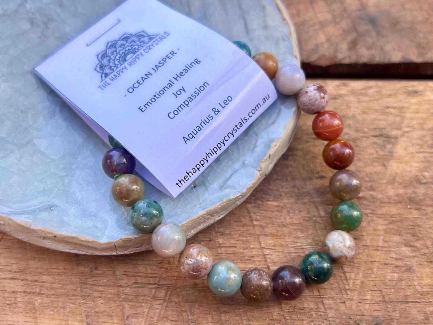 Ocean Jasper Tumbled Bracelet