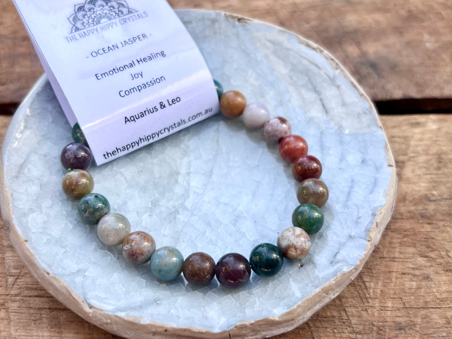Ocean Jasper Tumbled Bracelet