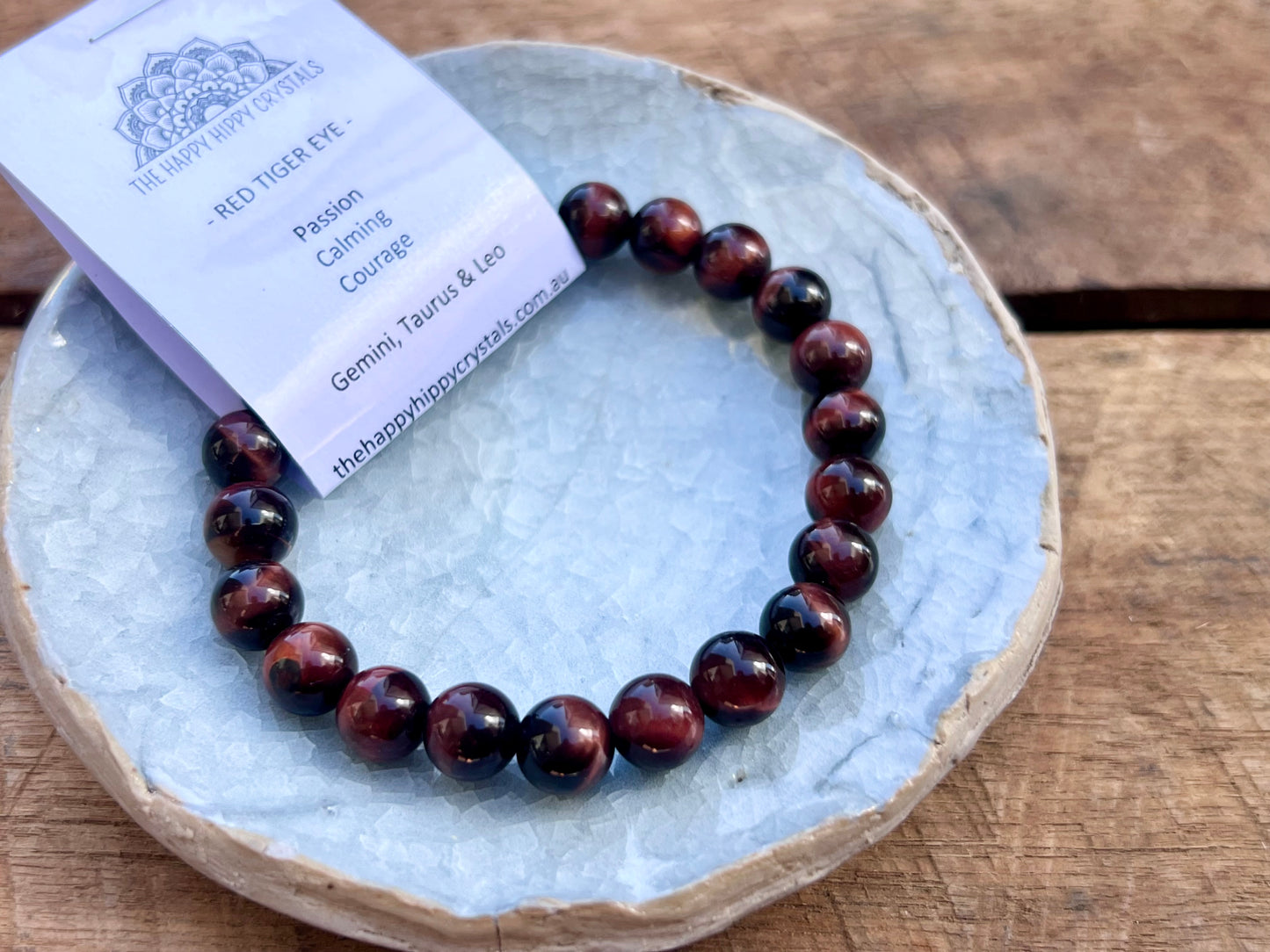 Red Tiger Eye Tumbled Bracelet