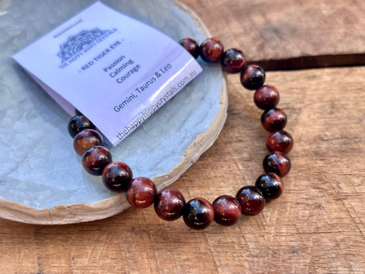 Red Tiger Eye Tumbled Bracelet