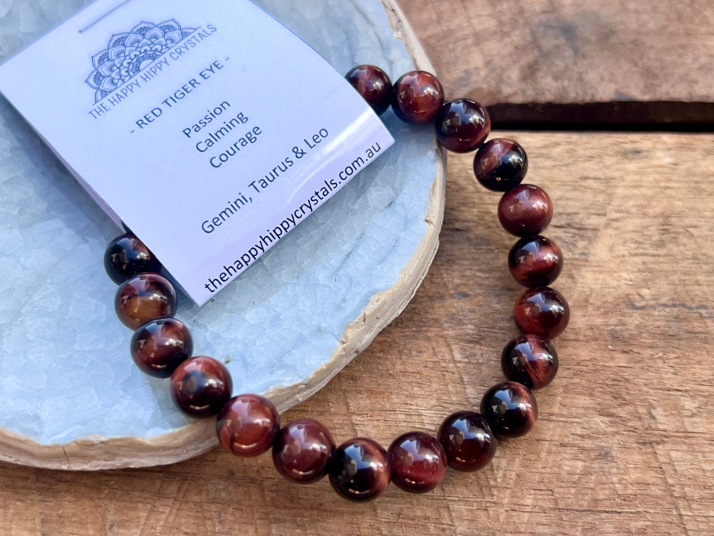 Red Tiger Eye Tumbled Bracelet