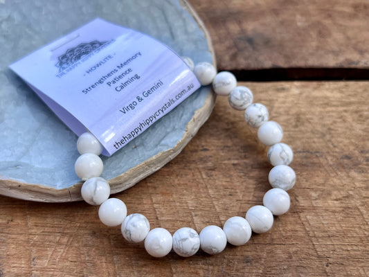 White Howlite Tumbled Bracelet
