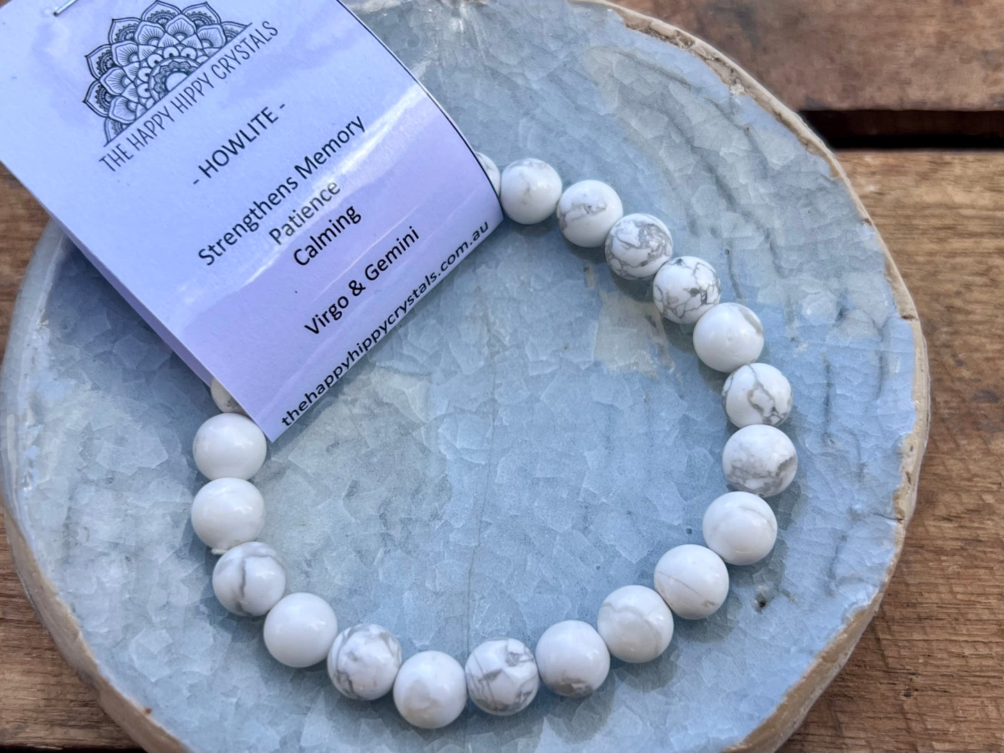 White Howlite Tumbled Bracelet