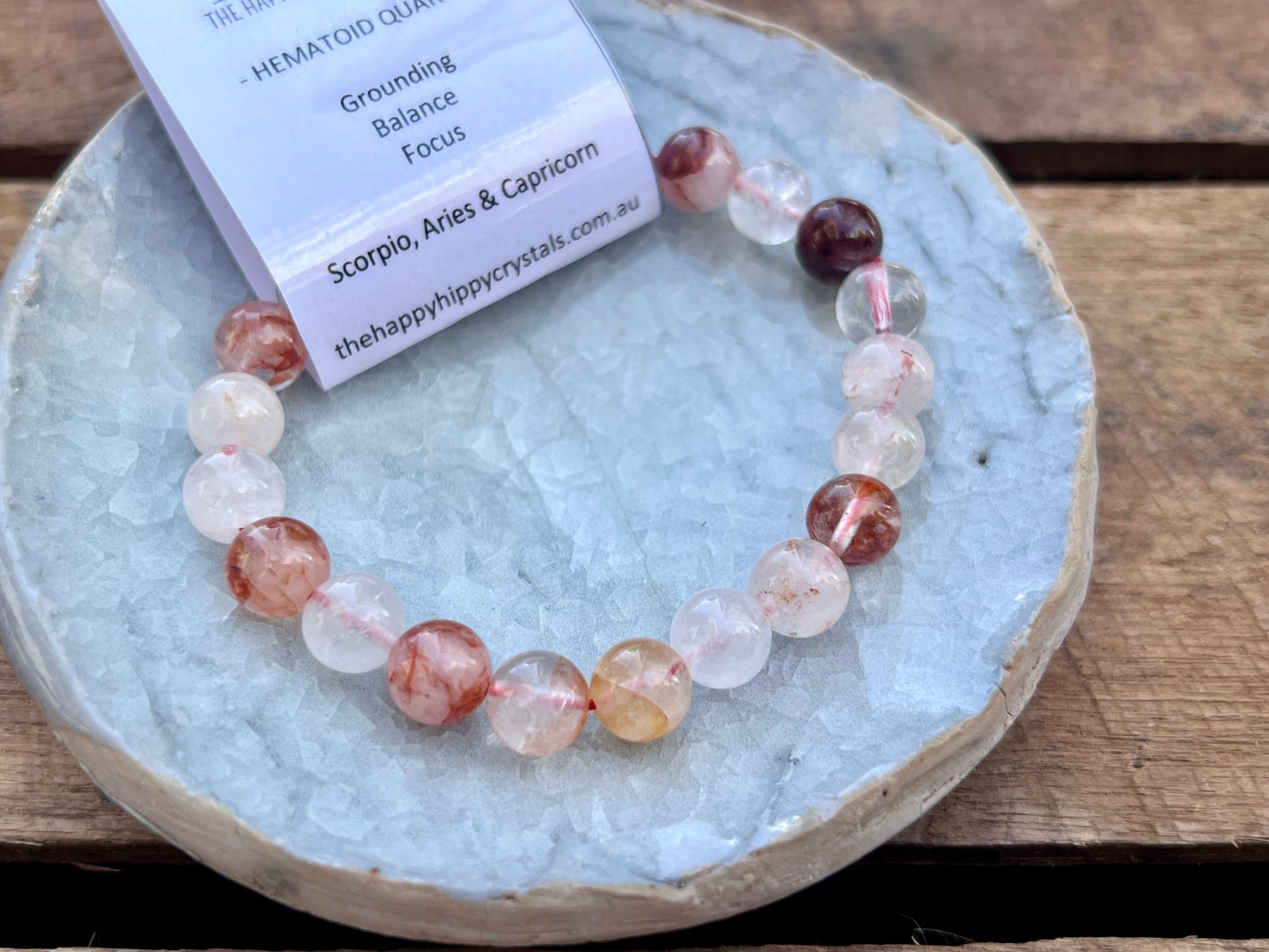 Hematoid Quartz Tumbled Bracelet