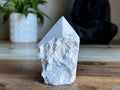 White Howlite Rough/ Polished Point