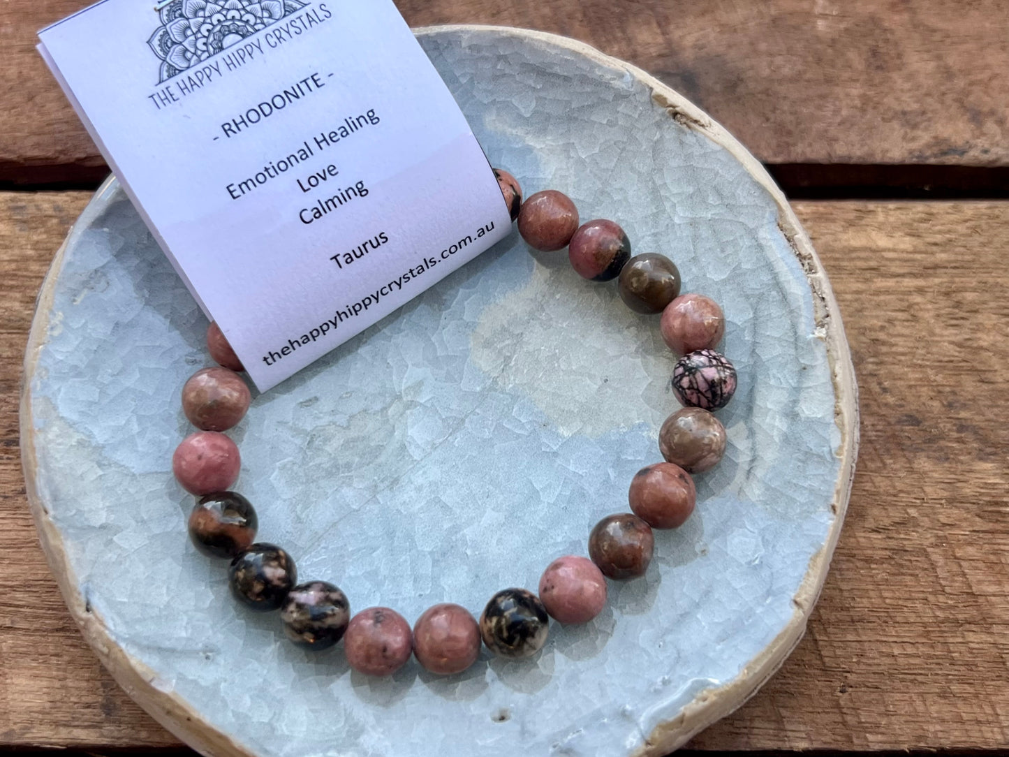 Rhodonite Tumbled Bracelet