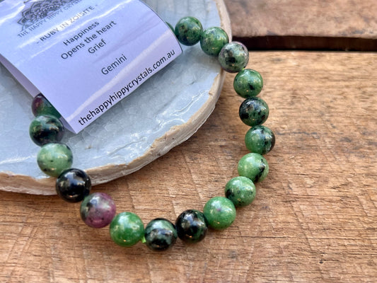Ruby In Zoisite Tumbled Bracelet
