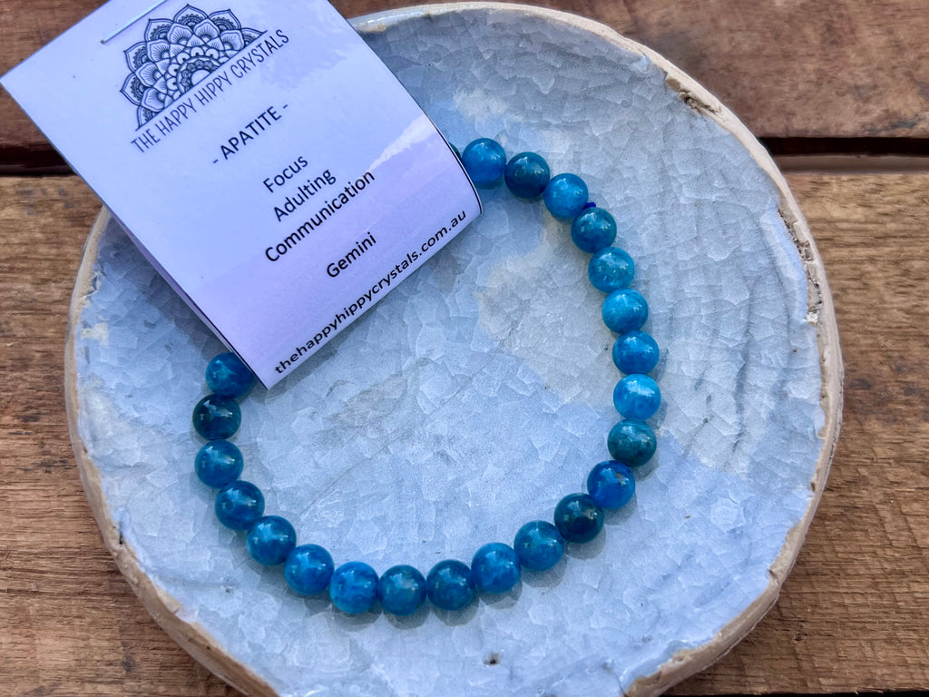 Apatite Tumbled Bracelet - 6mm