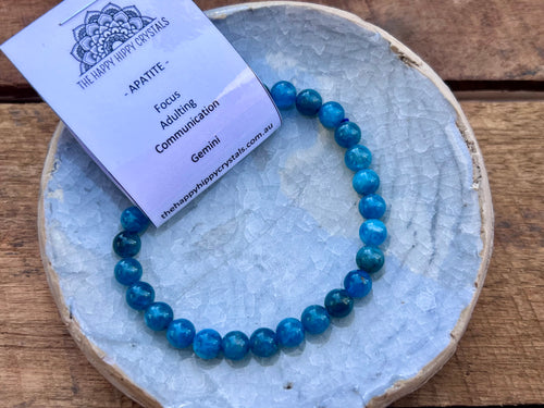 Apatite Tumbled Bracelet - 6mm
