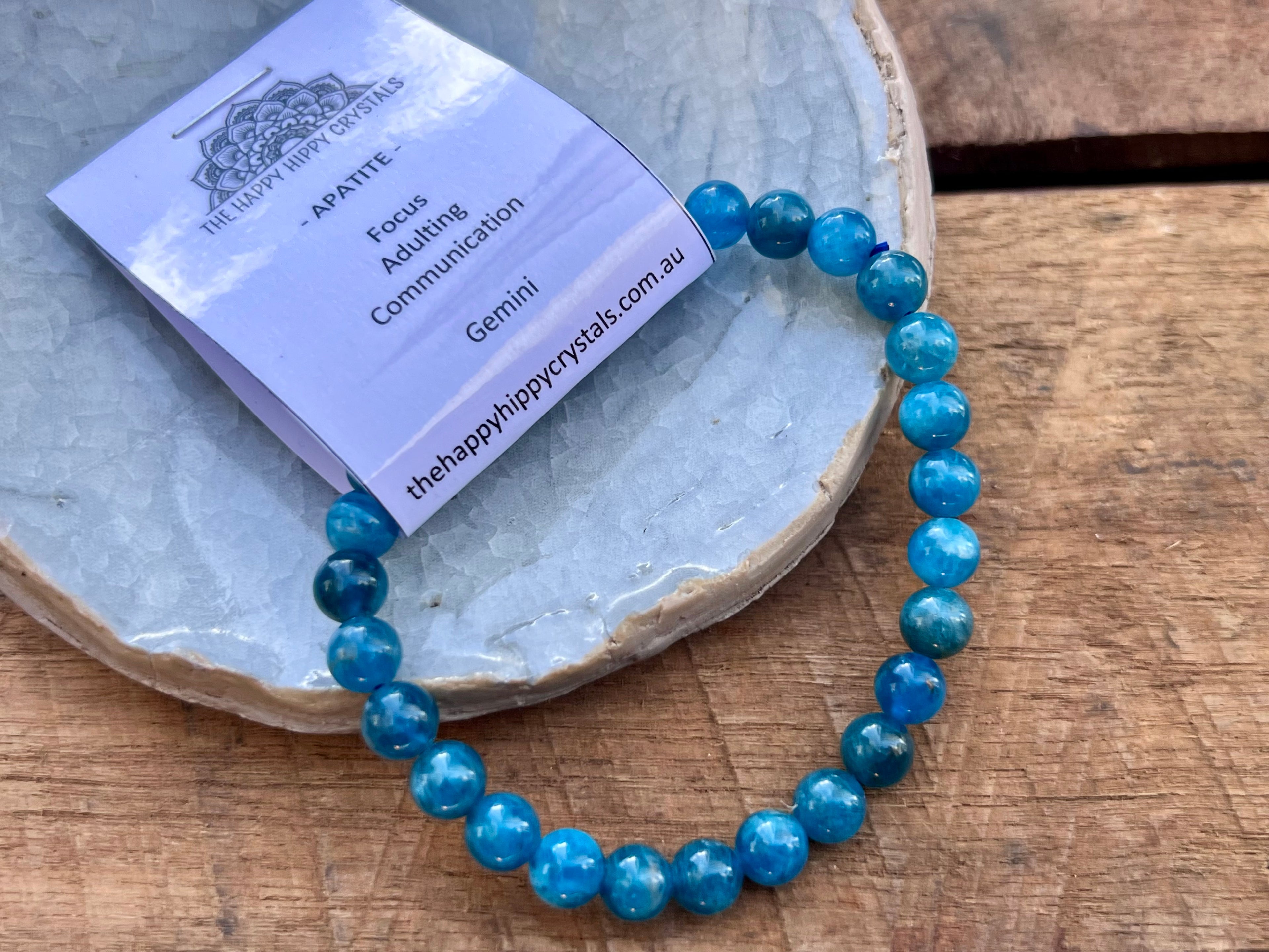 Apatite Tumbled Bracelet - 6mm