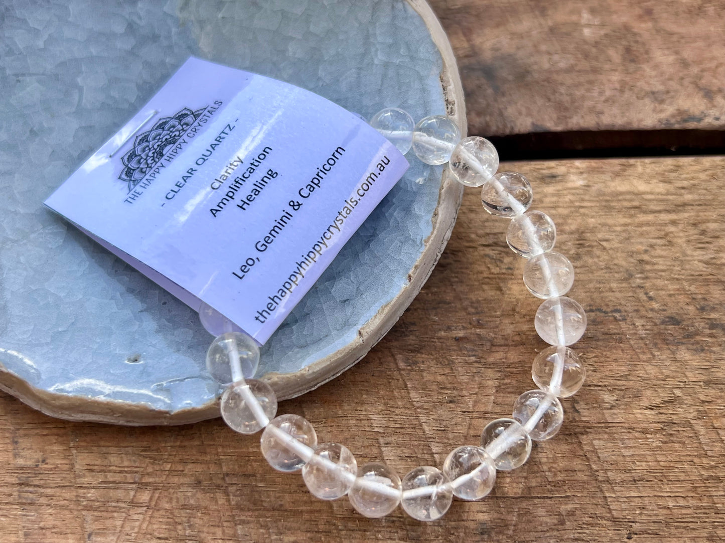 Clear Quartz Tumbled Bracelet