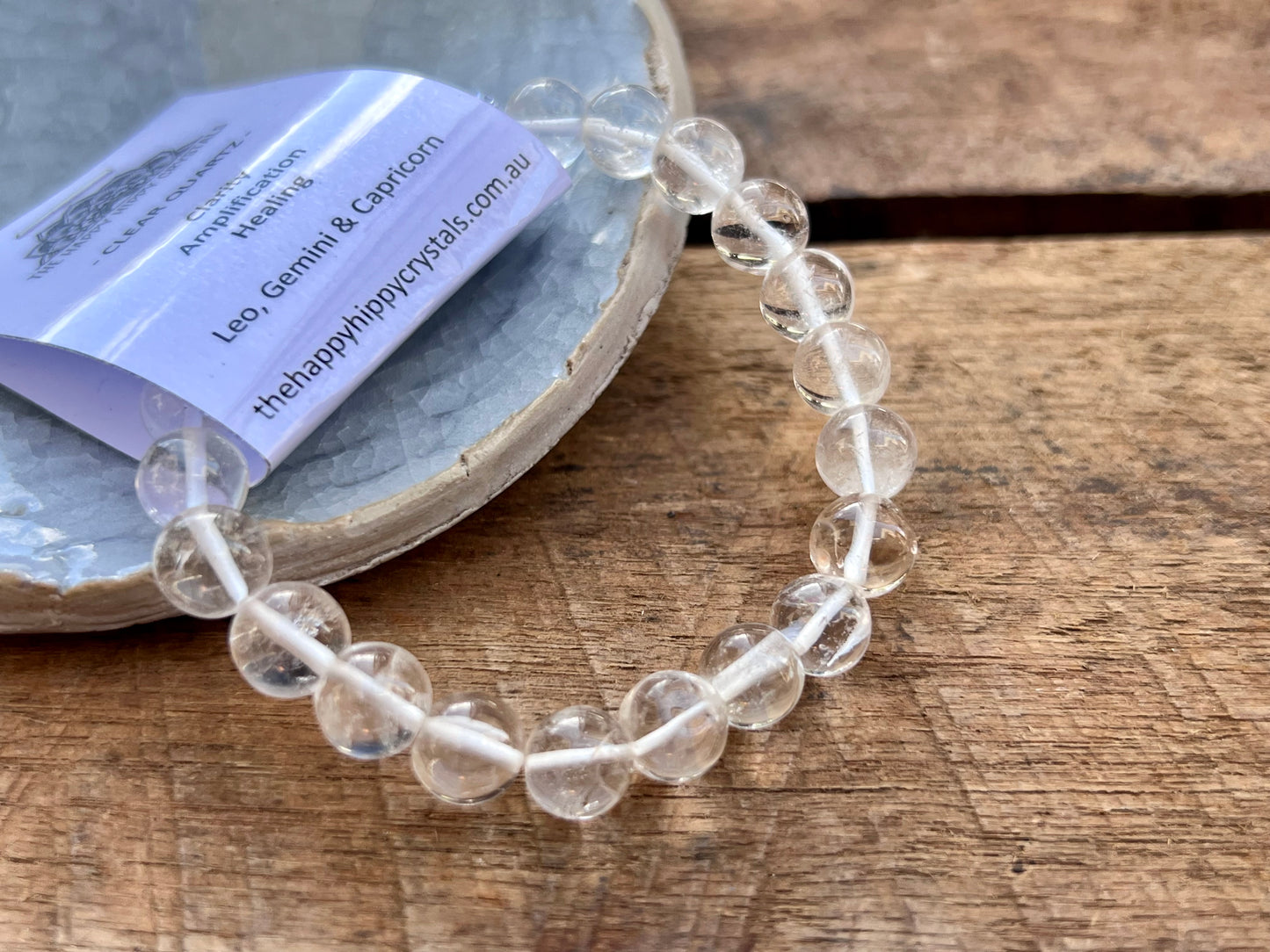 Clear Quartz Tumbled Bracelet