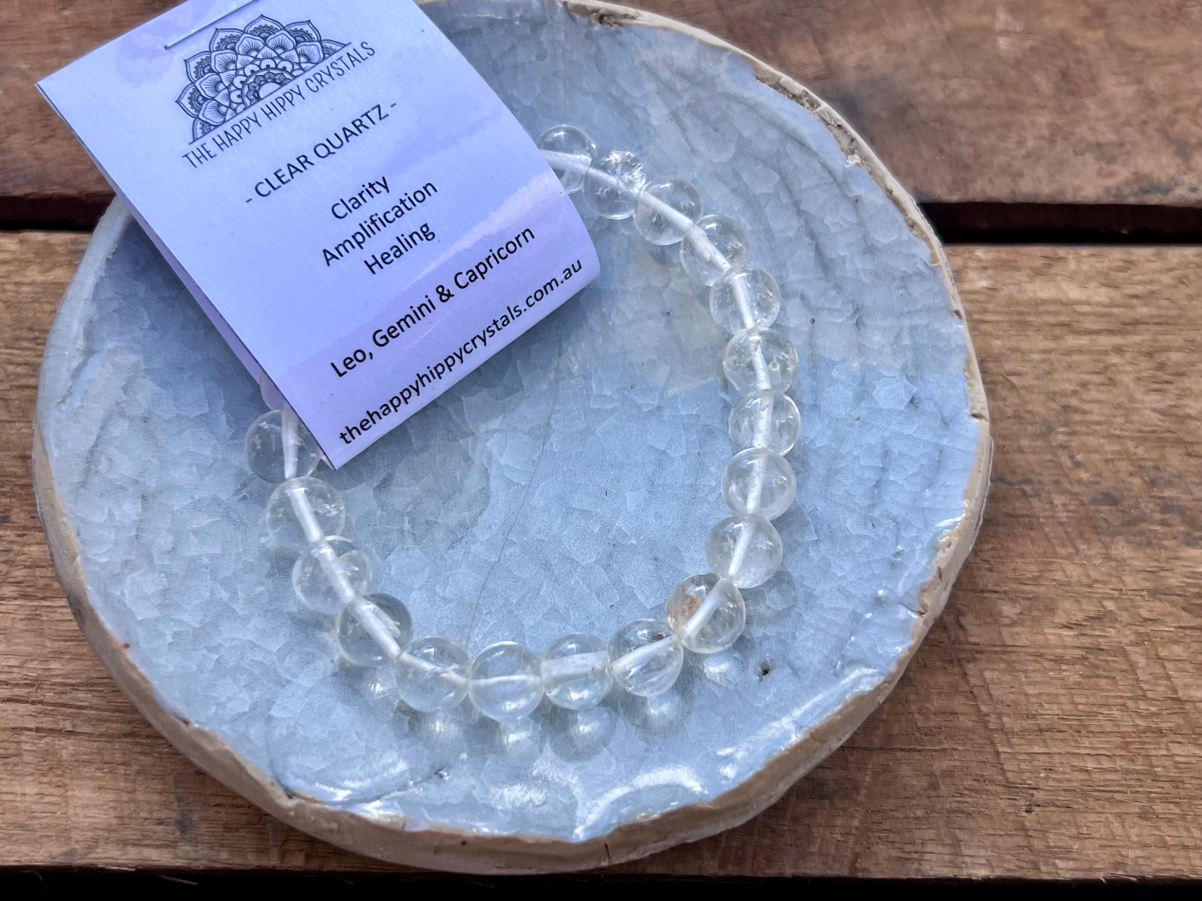 Clear Quartz Tumbled Bracelet