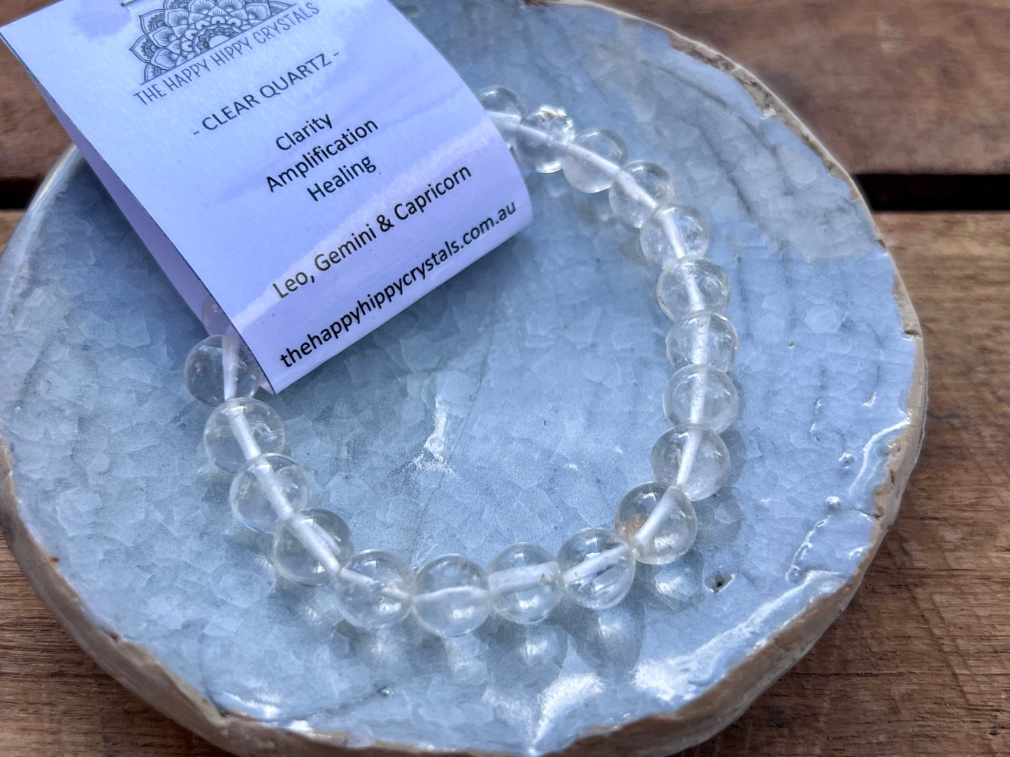 Clear Quartz Tumbled Bracelet
