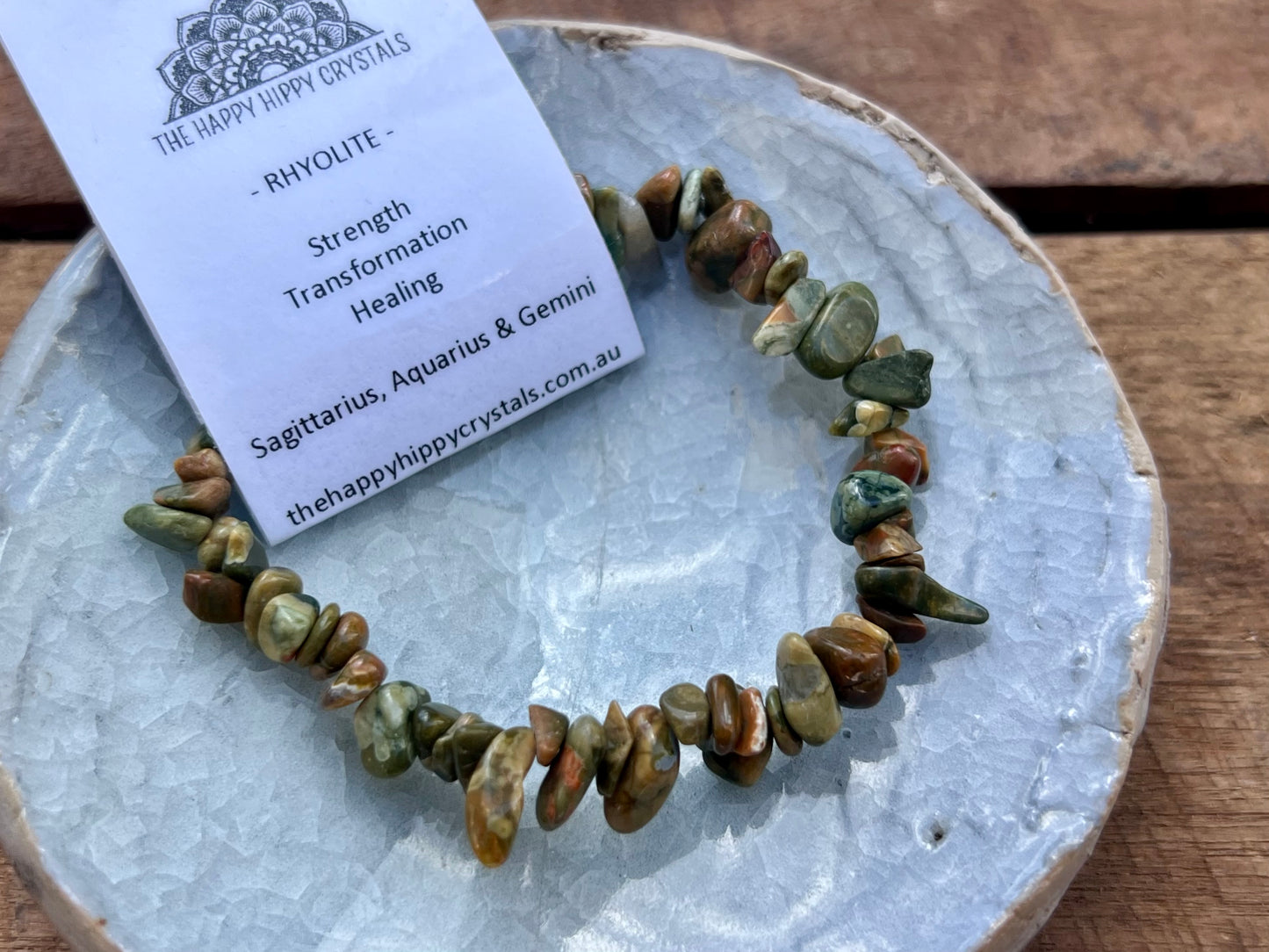 Rhyolite Chip Bracelet