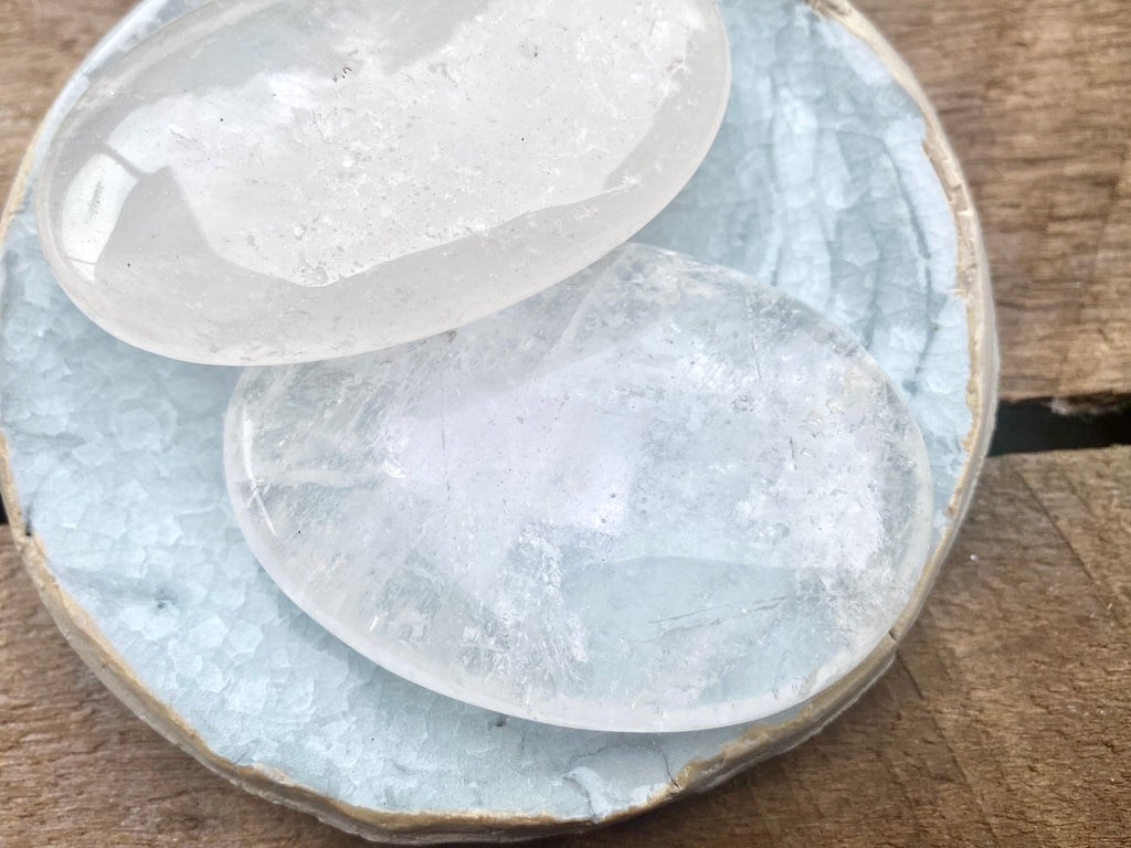 Clear Quartz Palm Stone - Large