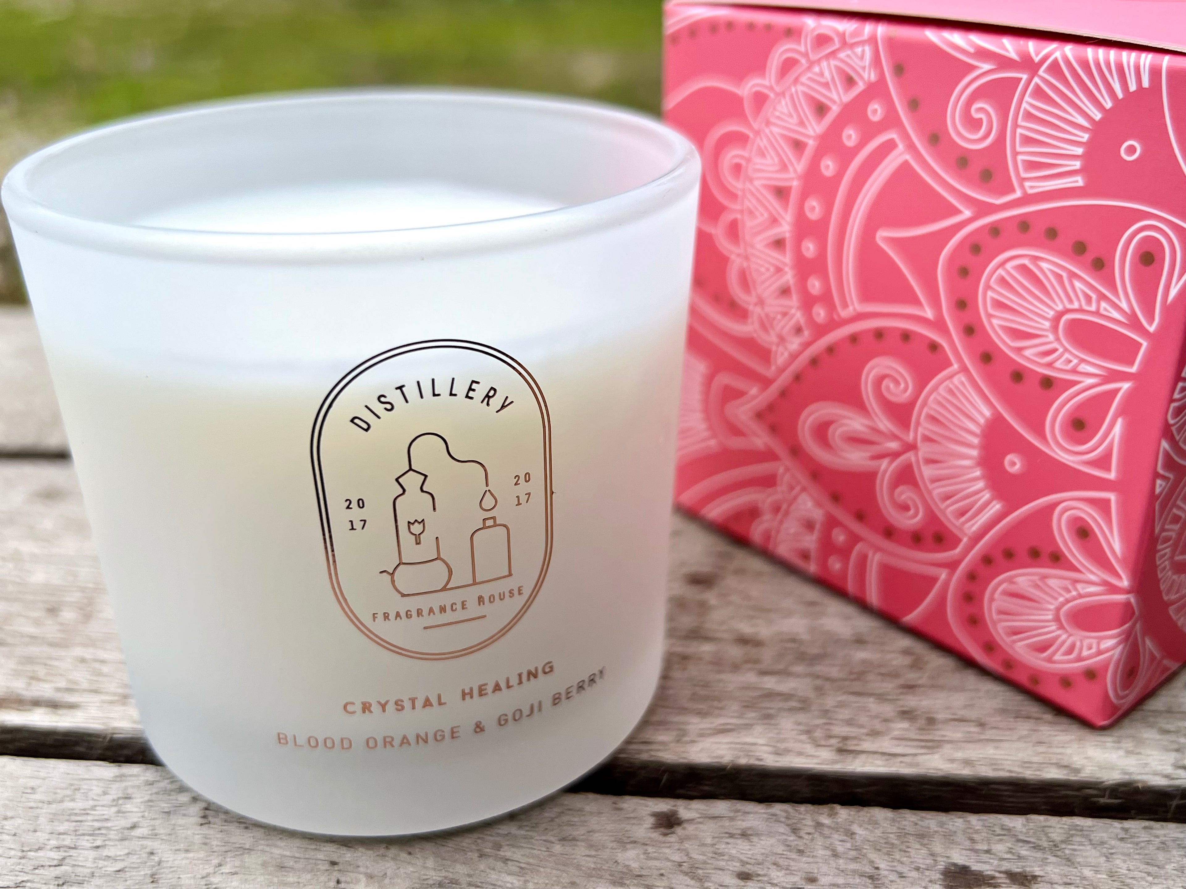 Distillery Small Soy Candle - Crystal Healing Blood Orange & Goji Berry