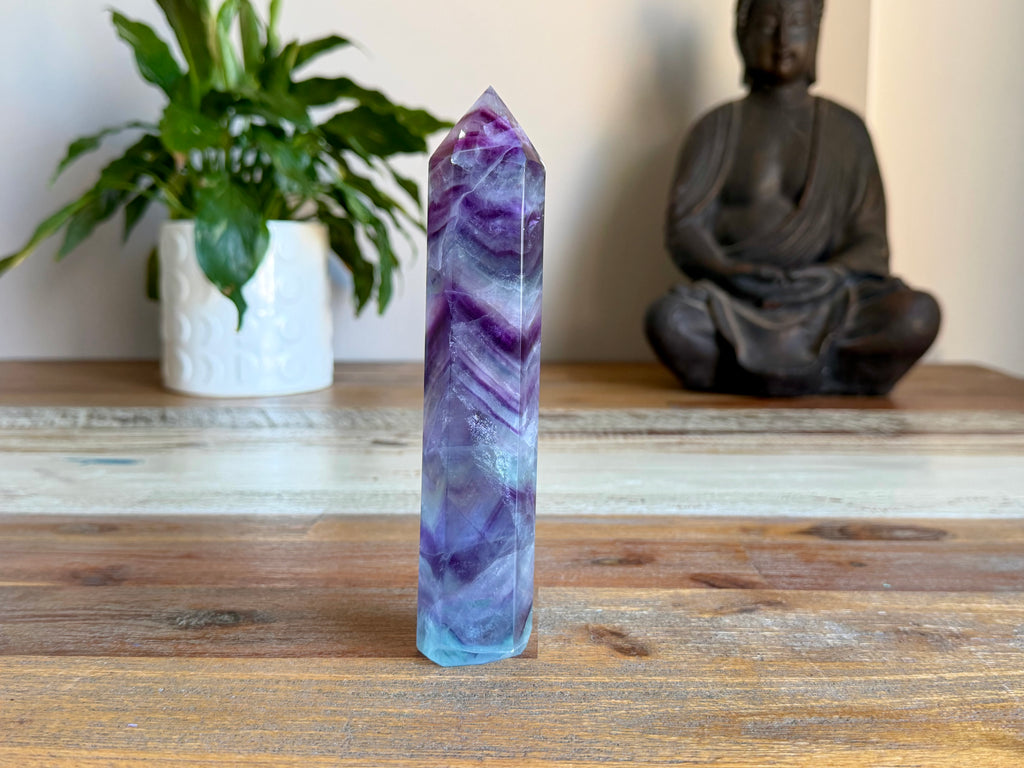 Rainbow Fluorite Point