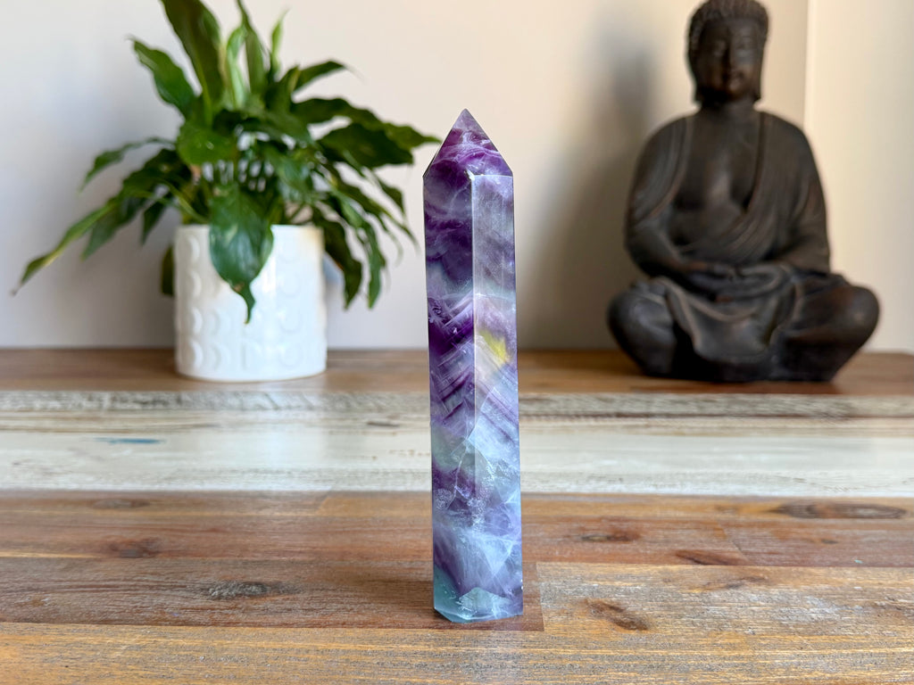 Rainbow Fluorite Point