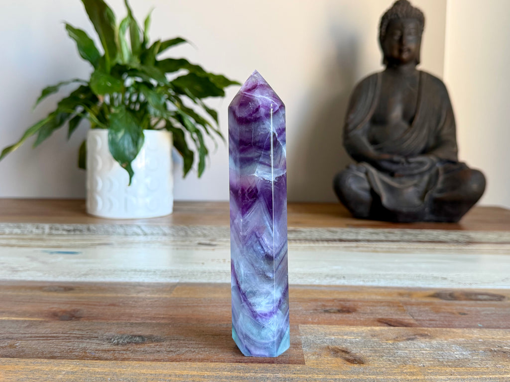 Rainbow Fluorite Point