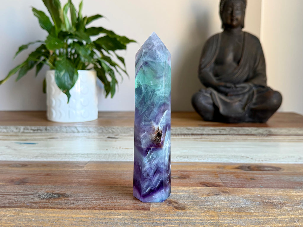 Rainbow Fluorite Point