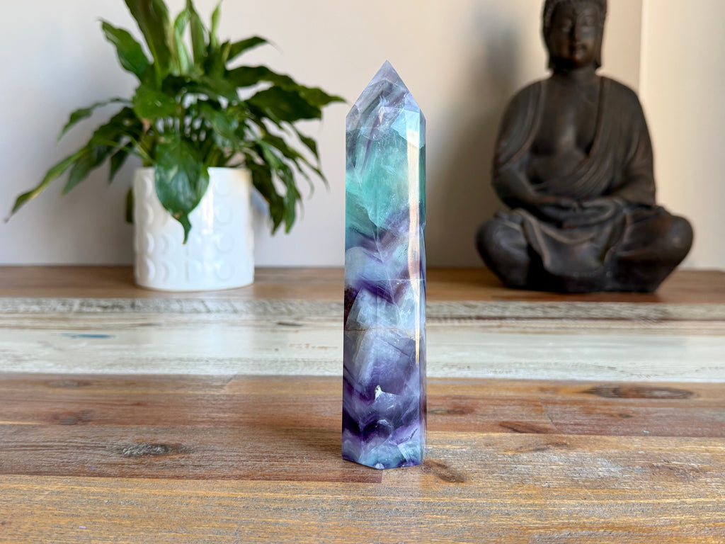 Rainbow Fluorite Point