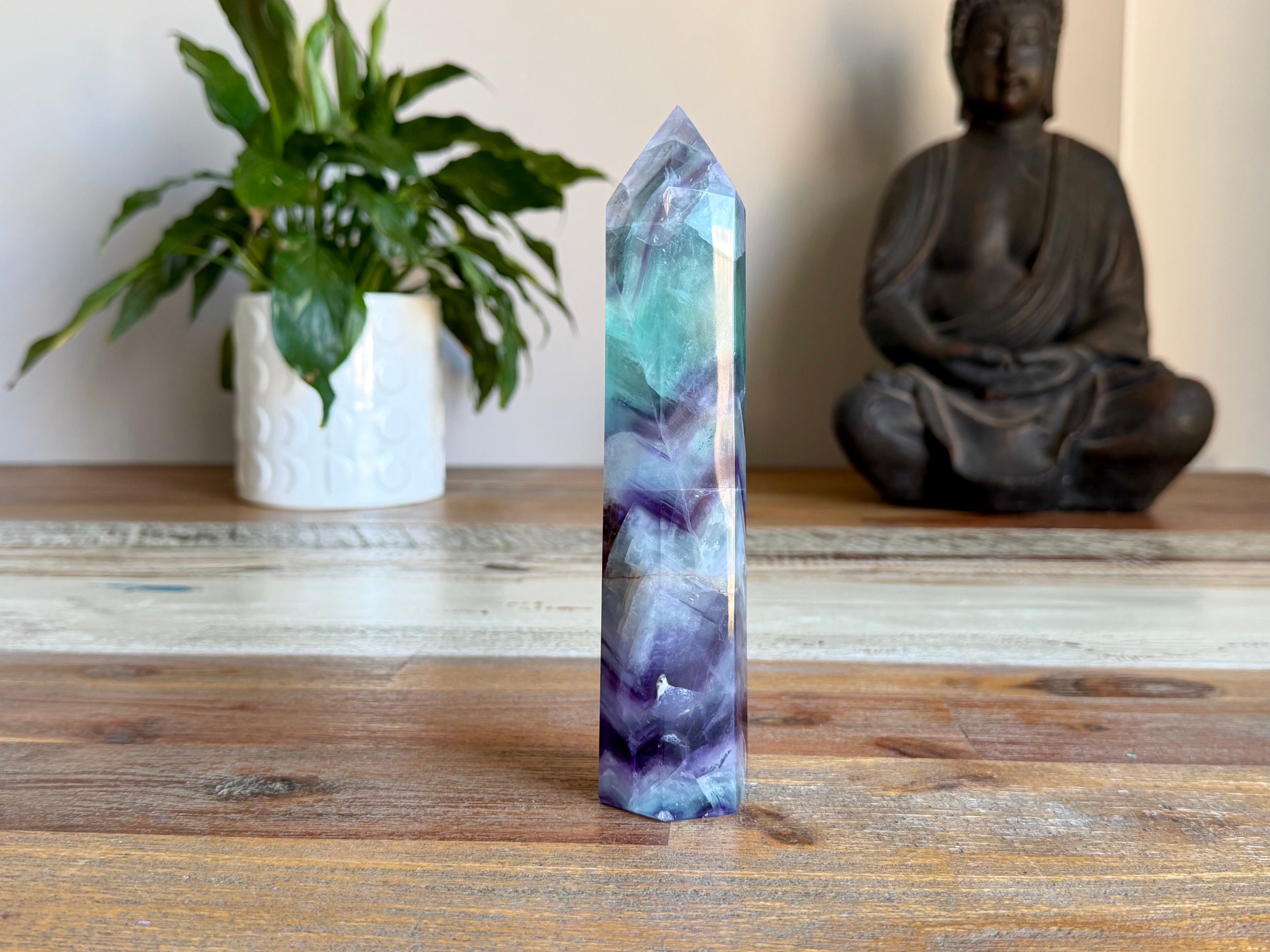 Rainbow Fluorite Point