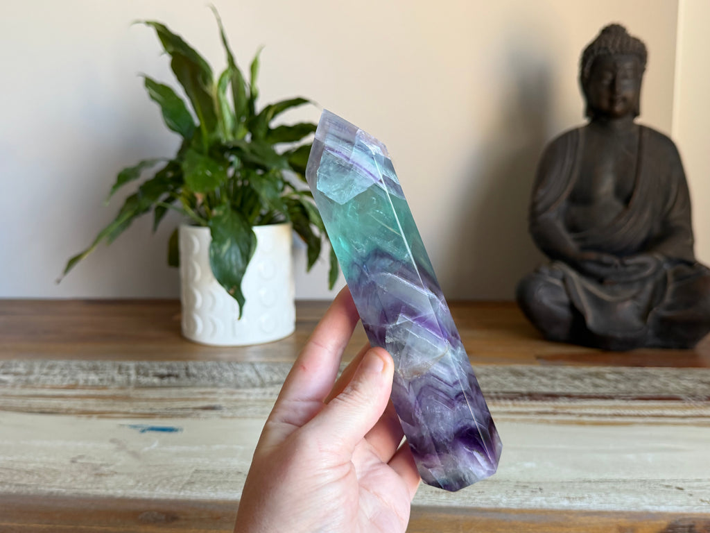 Rainbow Fluorite Point
