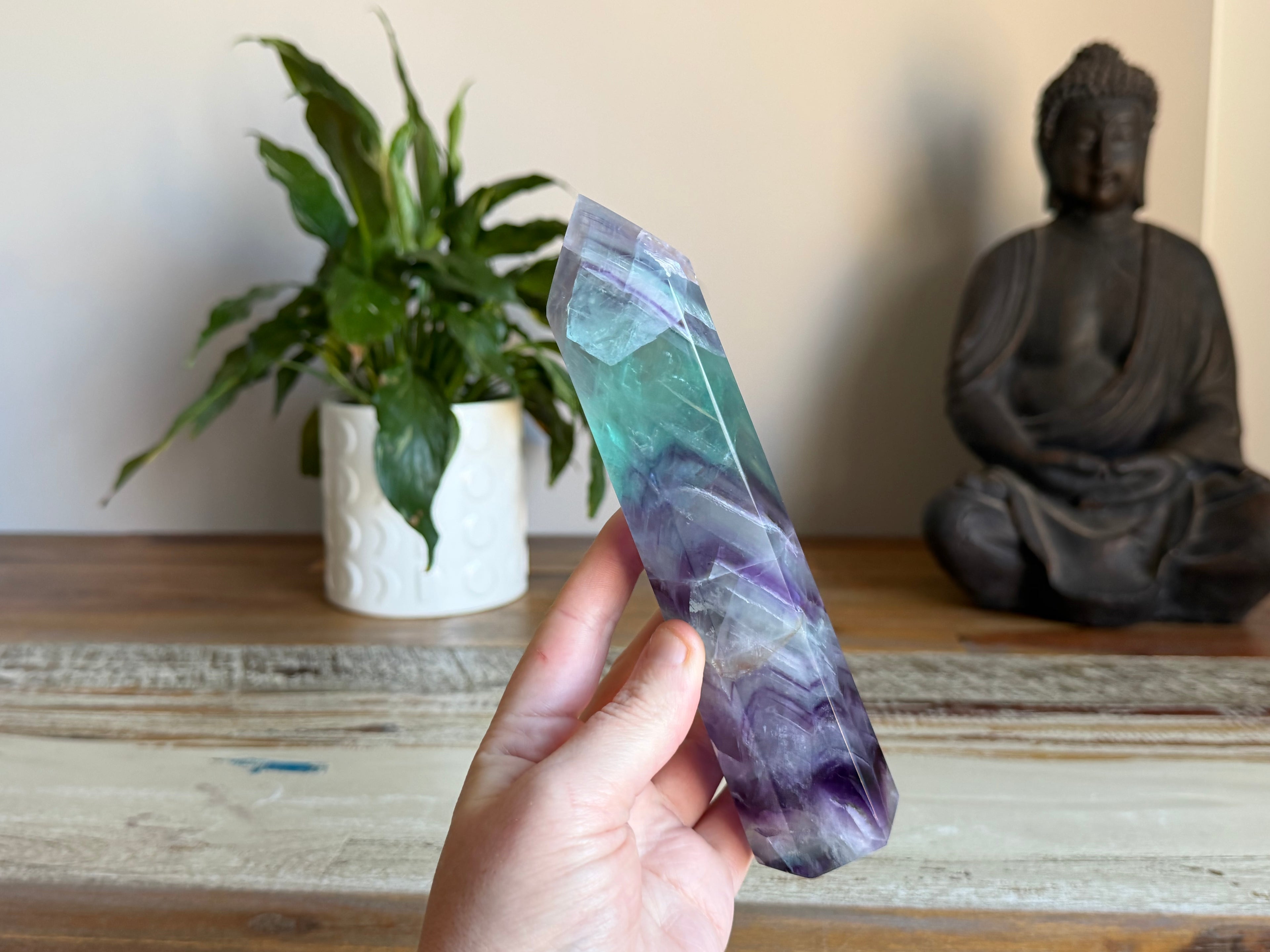 Rainbow Fluorite Point