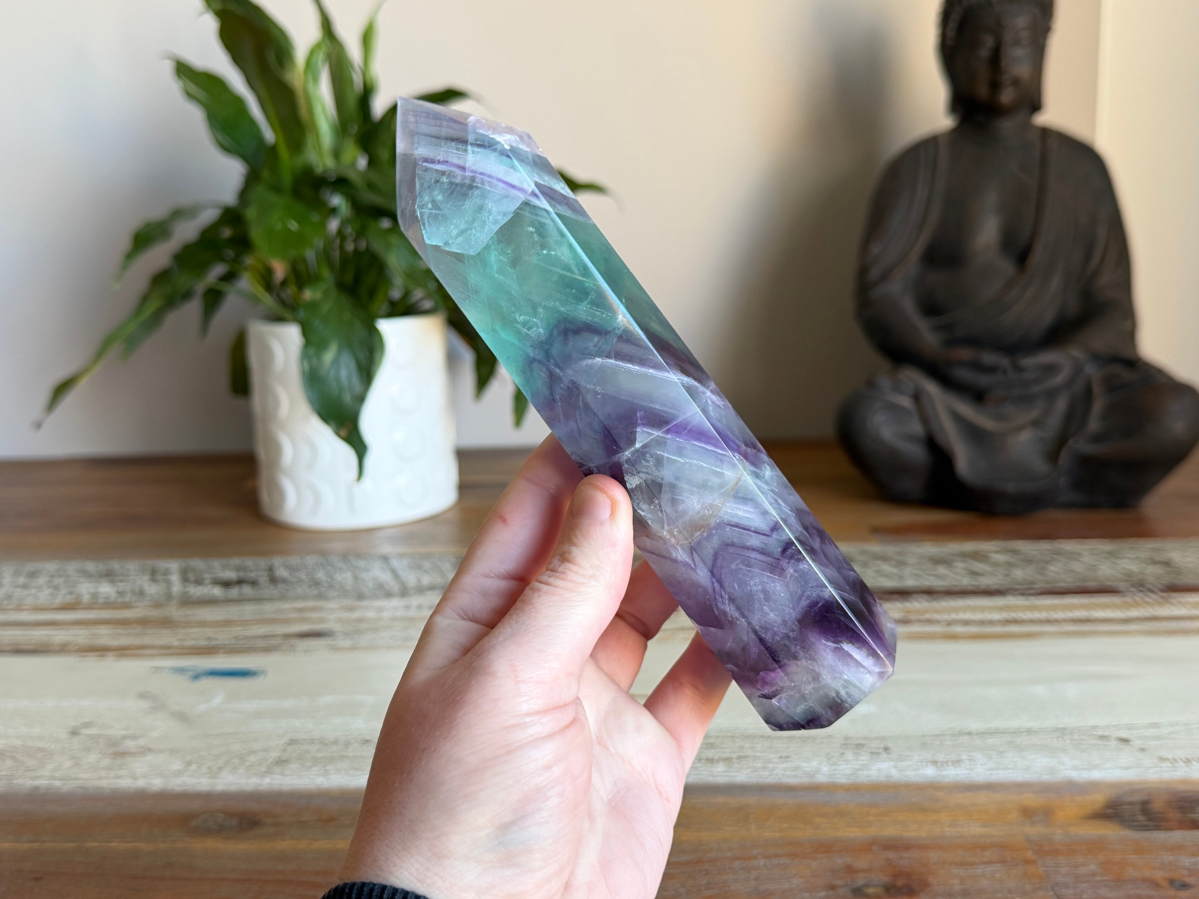 Rainbow Fluorite Point