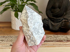 White Howlite Rough/ Polished Point