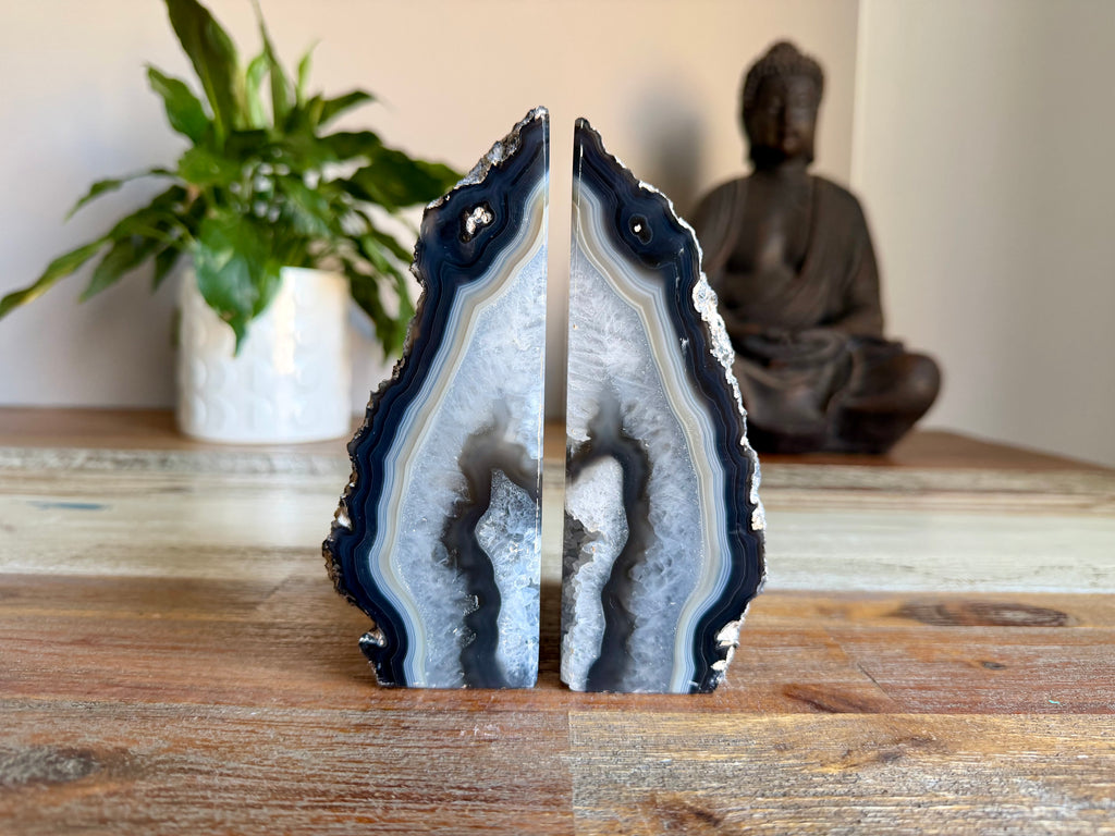 Agate Bookend Pair
