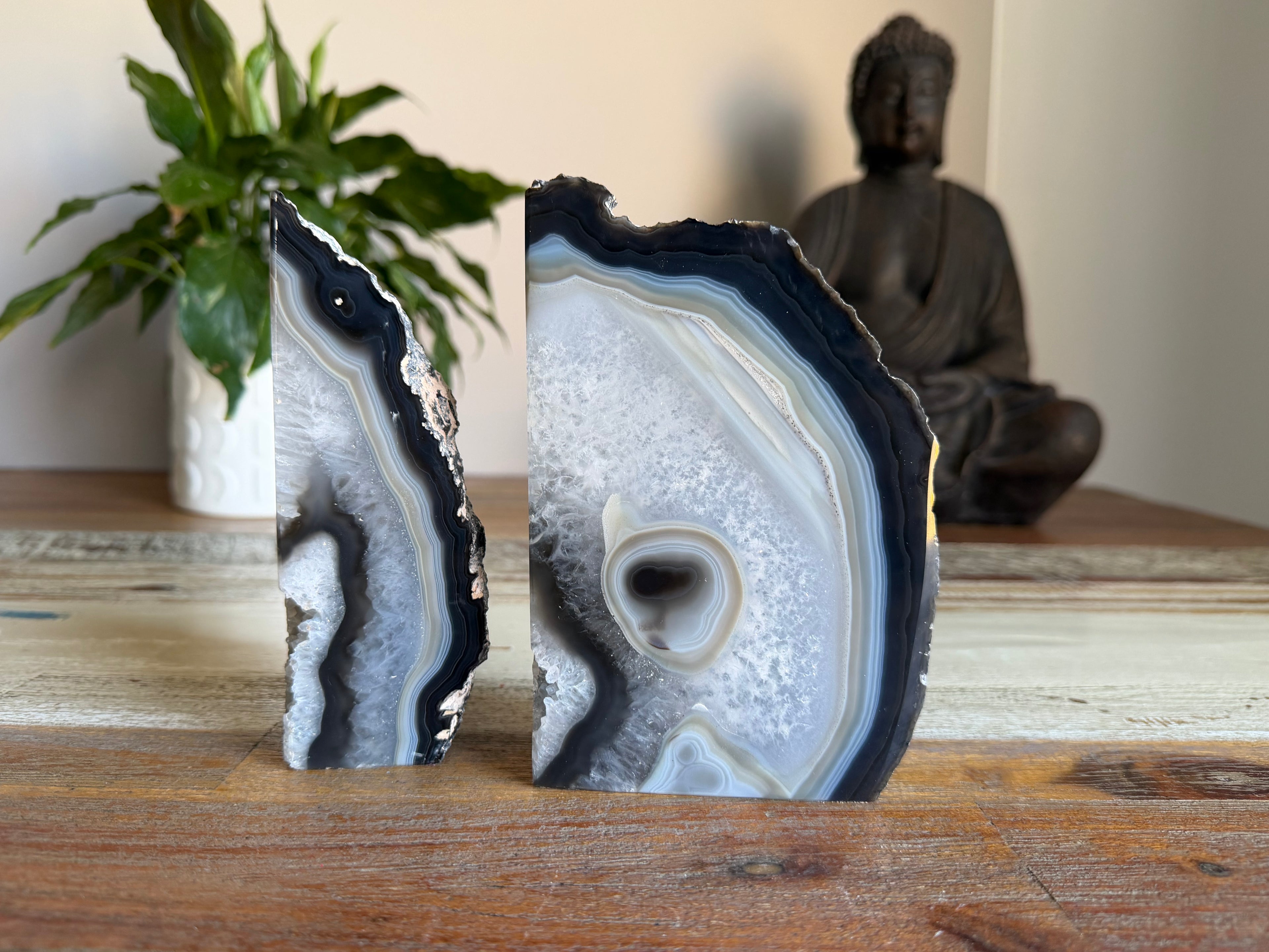Agate Bookend Pair