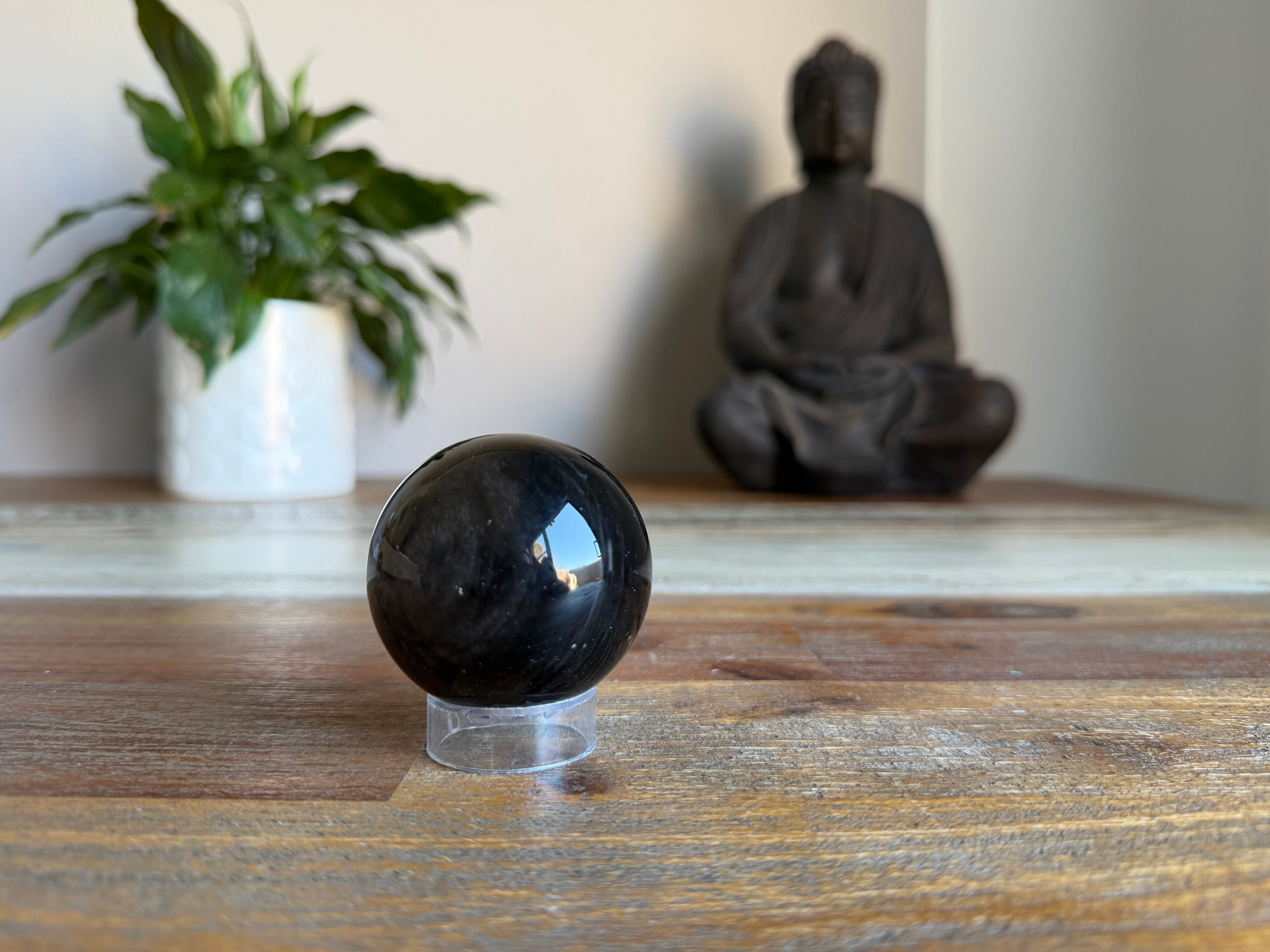 Silver Sheen Obsidian Sphere