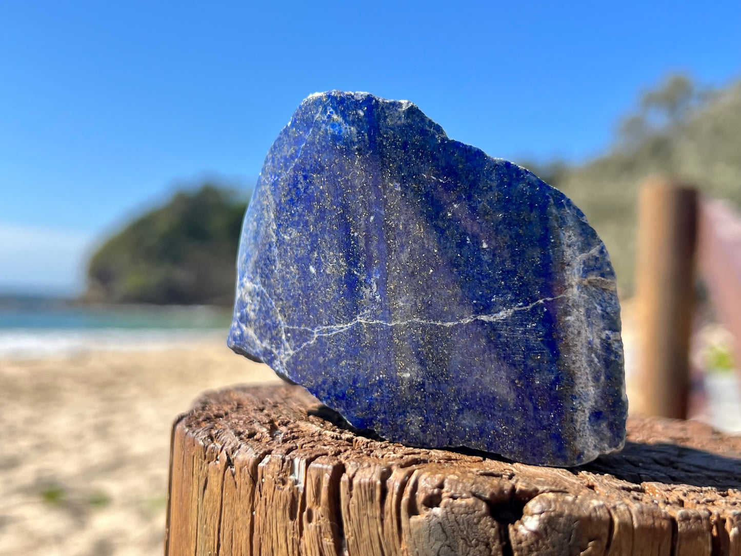 Lapis Lazuli Rough With Polished Face