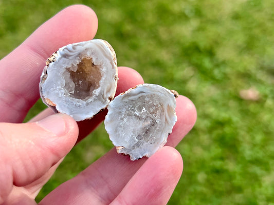 Agate Fairy Cave Pair