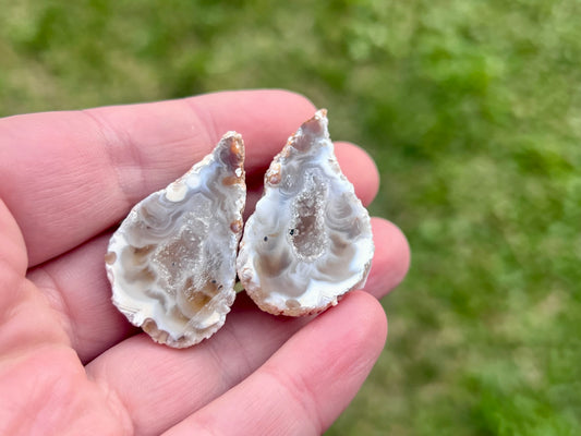 Agate Fairy Cave Pair