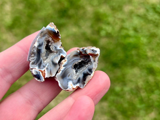 Agate Fairy Cave Pair