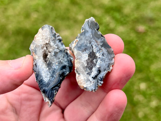 Agate Fairy Cave Pair