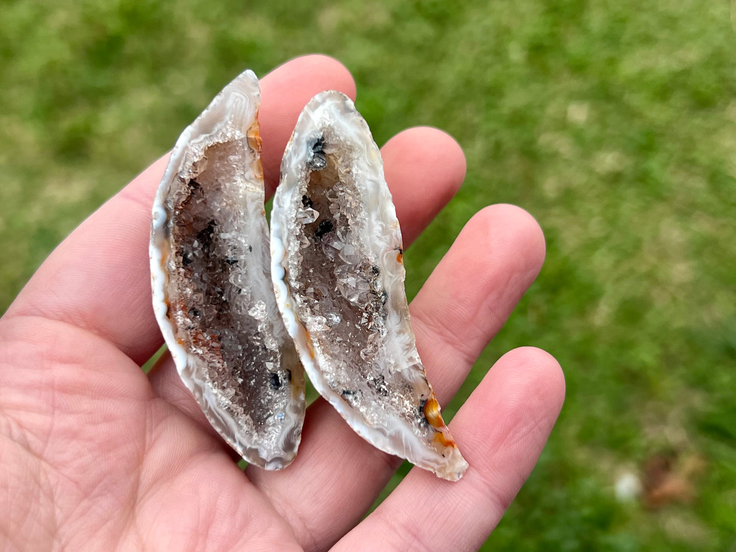 Agate Fairy Cave Pair