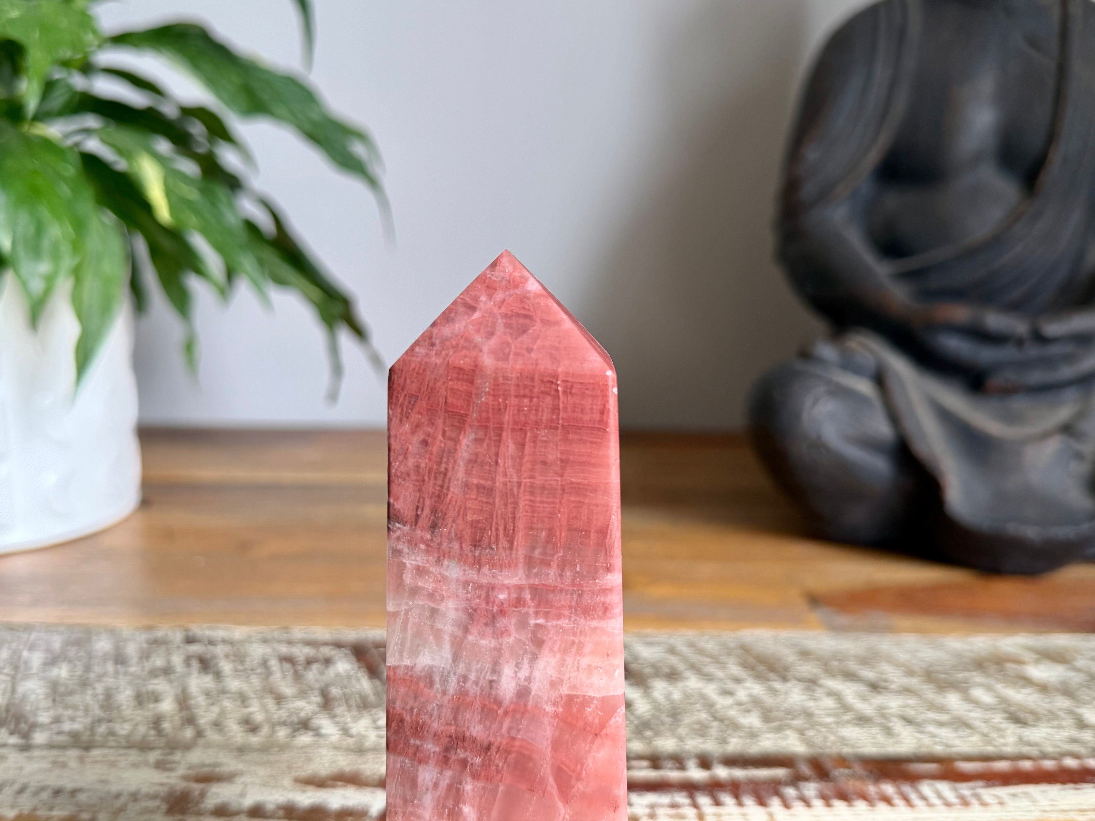 Rose Calcite Tower