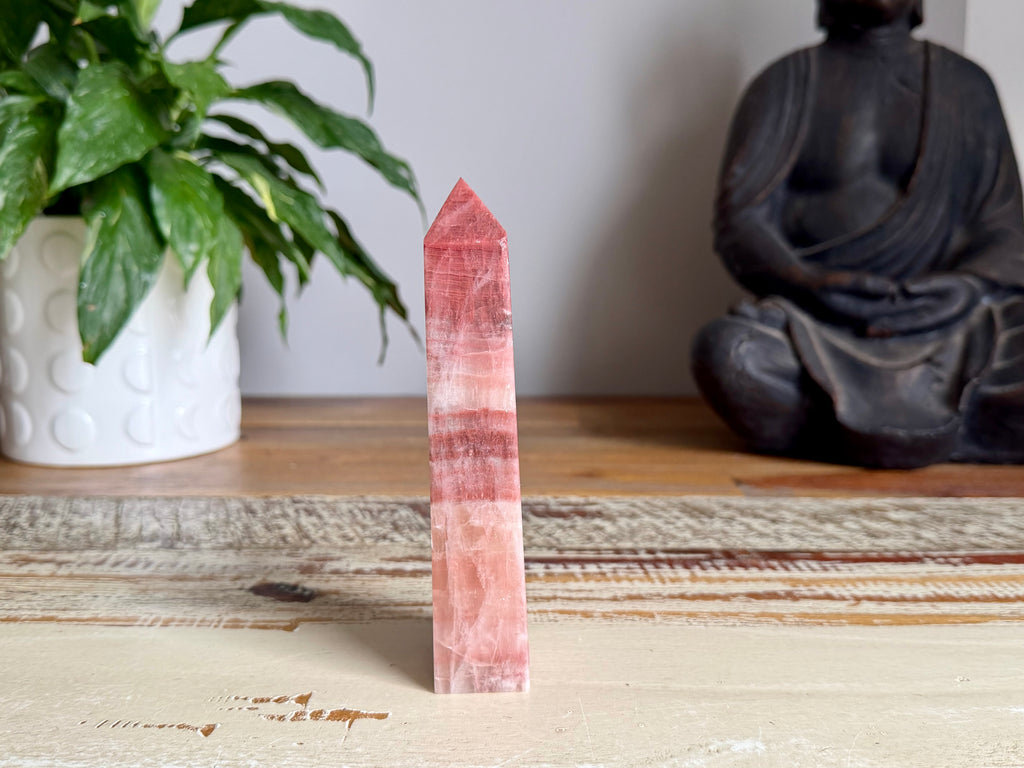 Rose Calcite Tower