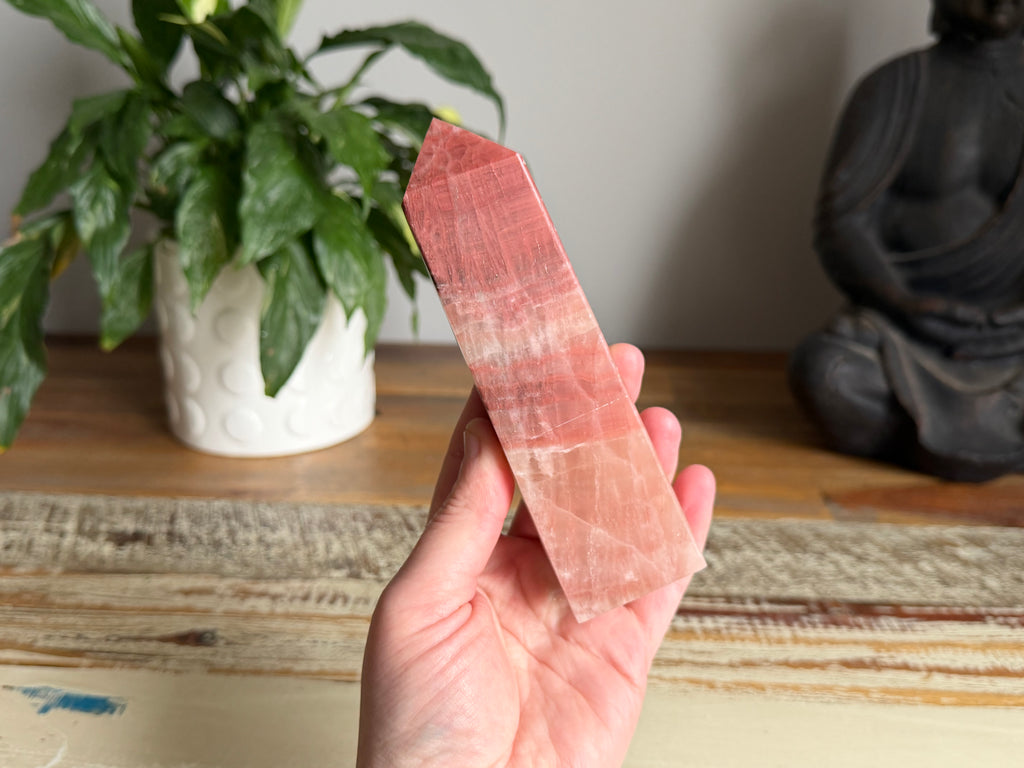 Rose Calcite Tower