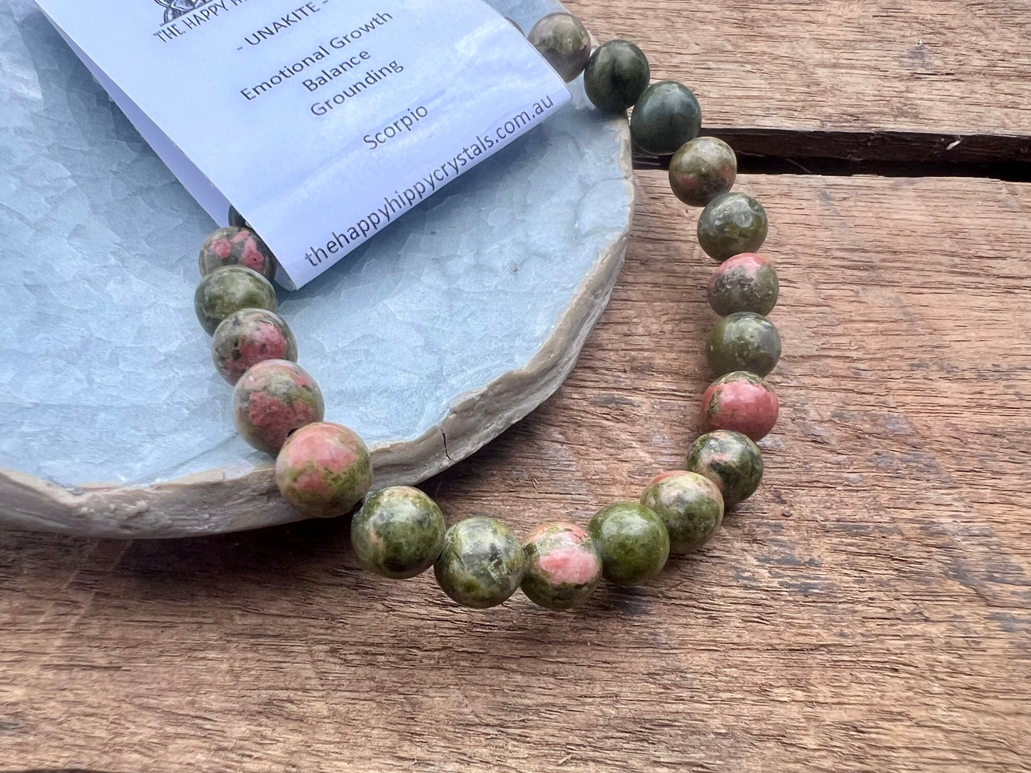 Unakite Tumbled Bracelet