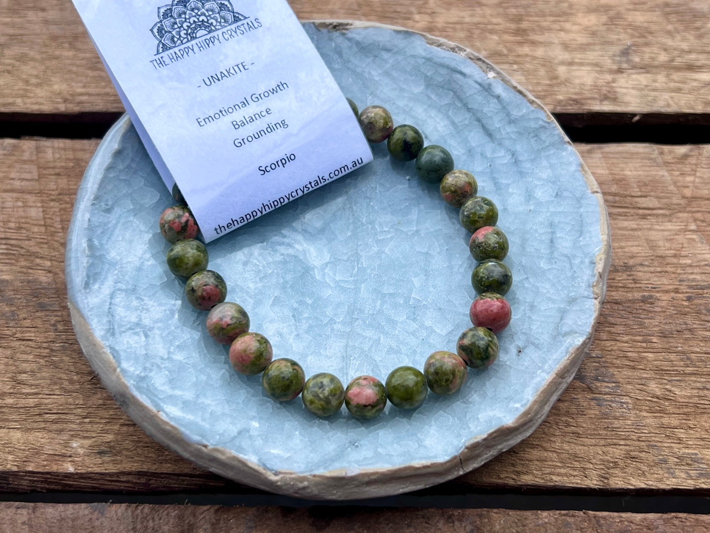 Unakite Tumbled Bracelet