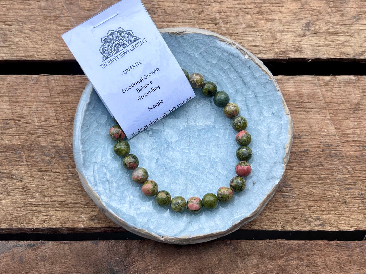 Unakite Tumbled Bracelet