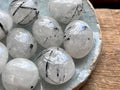 Black Tourmaline In Quartz Tumbled Stone