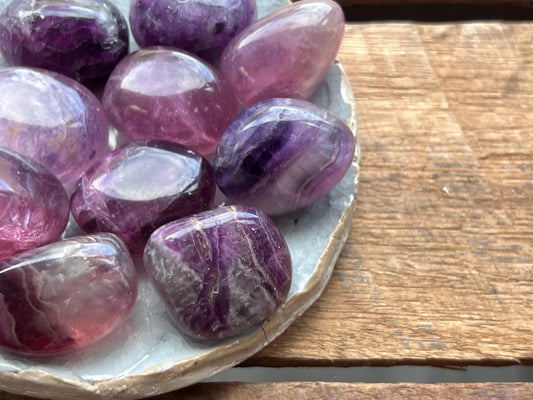 Purple Fluorite Tumbled Stone