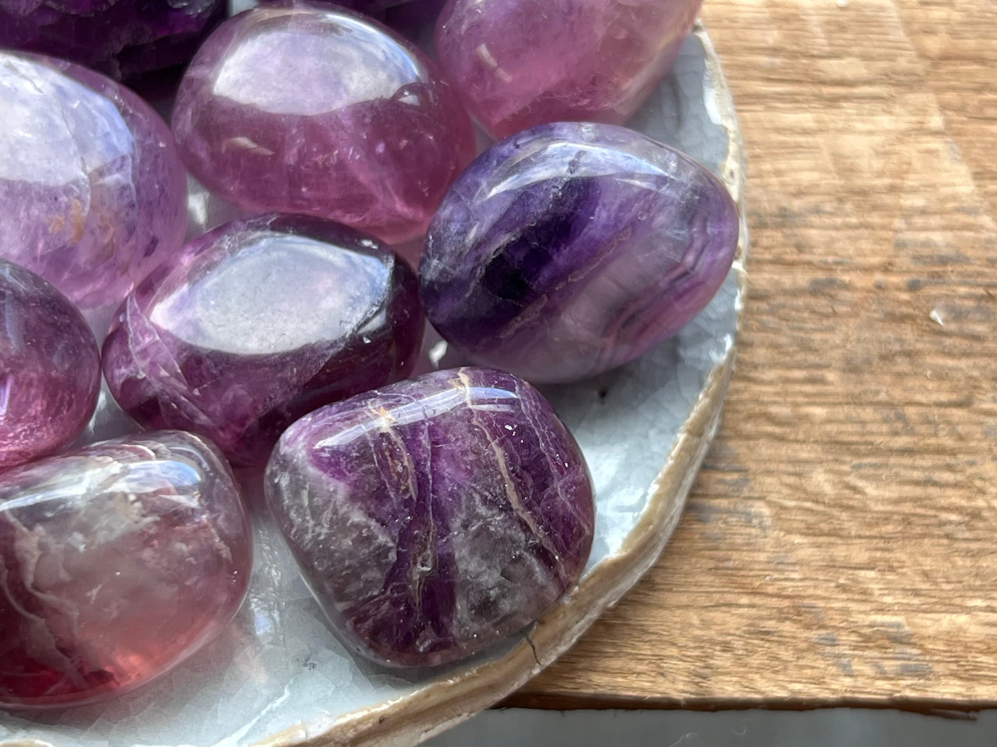 Purple Fluorite Tumbled Stone